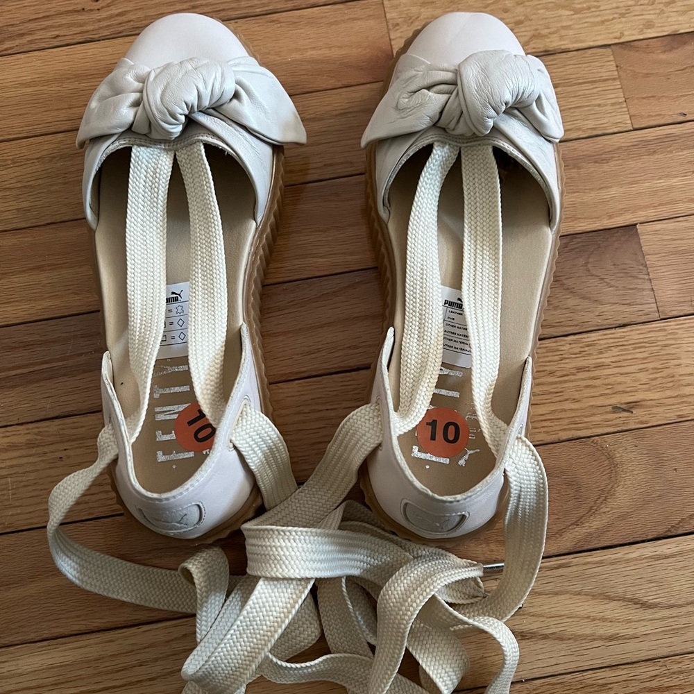 Fenty Platform lace-up sneaker/sandal with a bow
